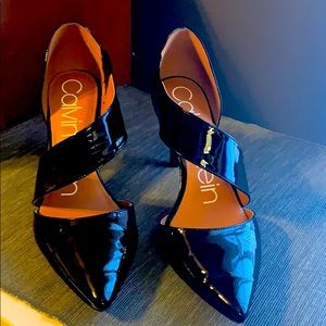 Calvin Klein patent leather heels
